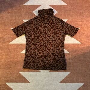 Medium Michael Kors animal print short sleeve turtleneck